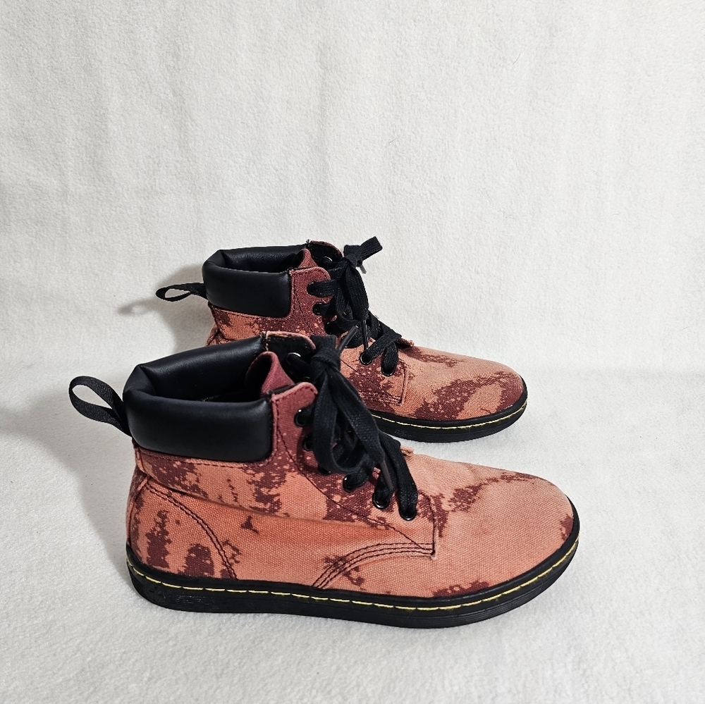 Custom Upcycled Tie Dyed Doc Martens Maelly Canvas Sneaker Boots